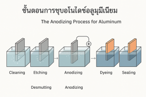 ขั้นตอนและเทคโนโลยีการผลิตชุบอลูมิเนียม ชุบอโนไดซ์