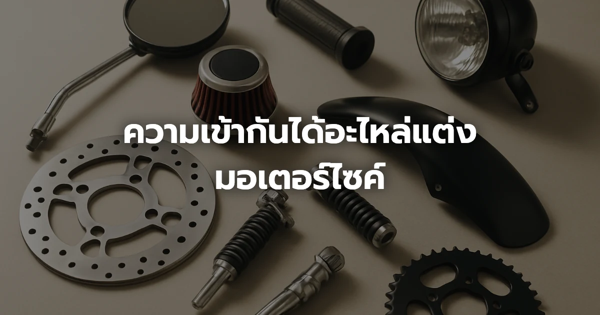 ความเข้ากันได้อะไหล่แต่งมอเตอร์ไซค์ ความเข้ากันได้อะไหล่แต่งมอเตอร์ไซค์