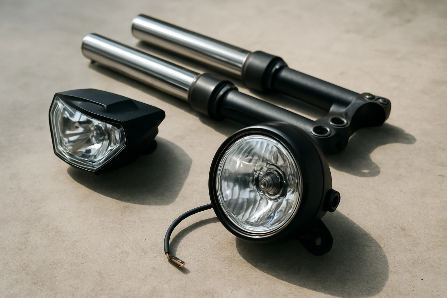 เปรียบเทียบอะไหล่แต่งมอเตอร์ไซค์ไฟหน้า