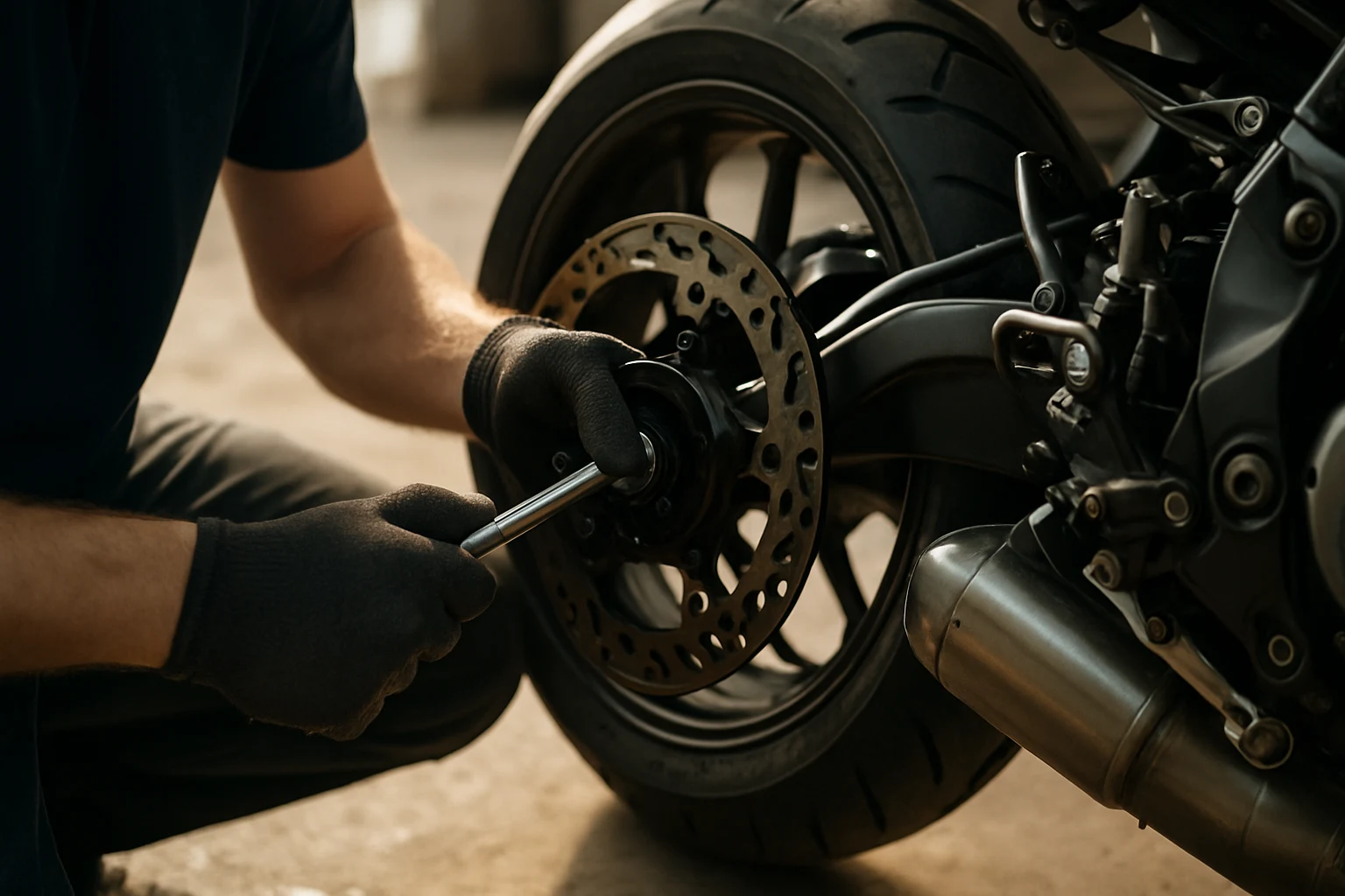 ติดตั้งอะไหล่แต่งมอเตอร์ไซค์ล้อ