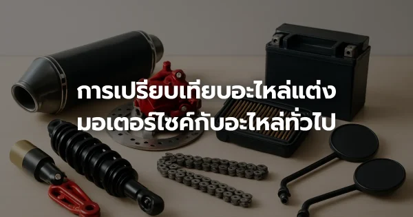 การเปรียบเทียบอะไหล่แต่งมอเตอร์ไซค์กับอะไหล่ทั่วไป