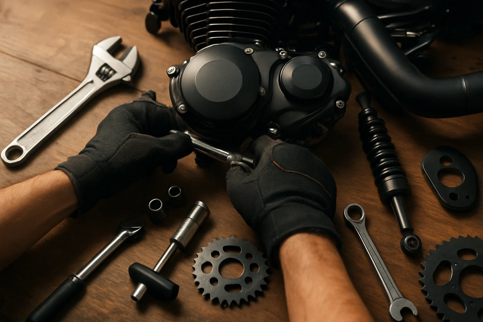 เครื่องมือติดตั้งอะไหล่แต่งมอเตอร์ไซค์